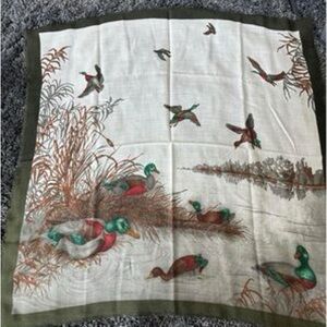 100% Wolle vintage scarf with ducks